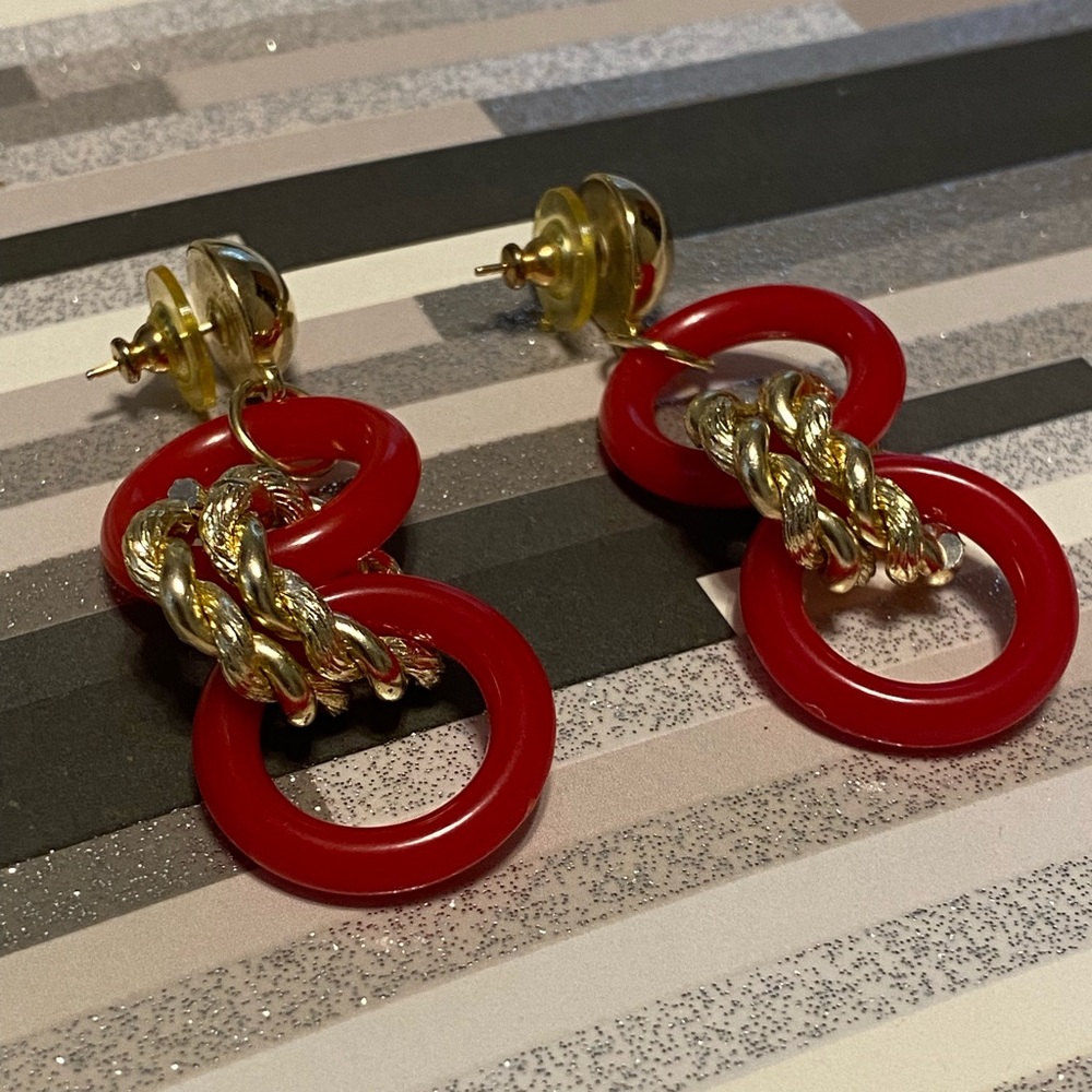 Vtg 90s earrings 🖤 - Picture 2 of 4